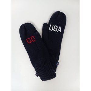 4/$20 Team USA Olympic Embroidered Mittens Navy